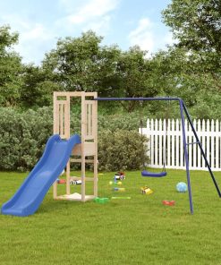 Set Da Gioco Da Esterno In Legno Massello Di Pino