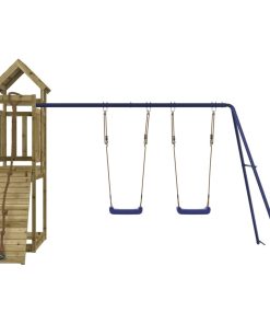 Set Da Gioco Da Esterno In Legno Di Pino Impregnato