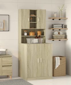 Mobili Lavatrice 2pz Rovere Sonoma In Legno Multistrato