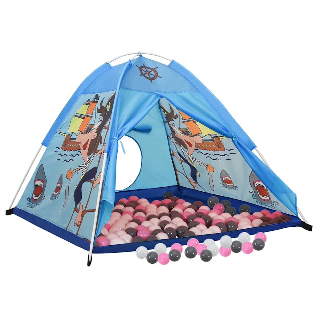 Tenda Da Gioco Per Bambini Blu Con 250 Palline 120x120x90 cm - Image 3