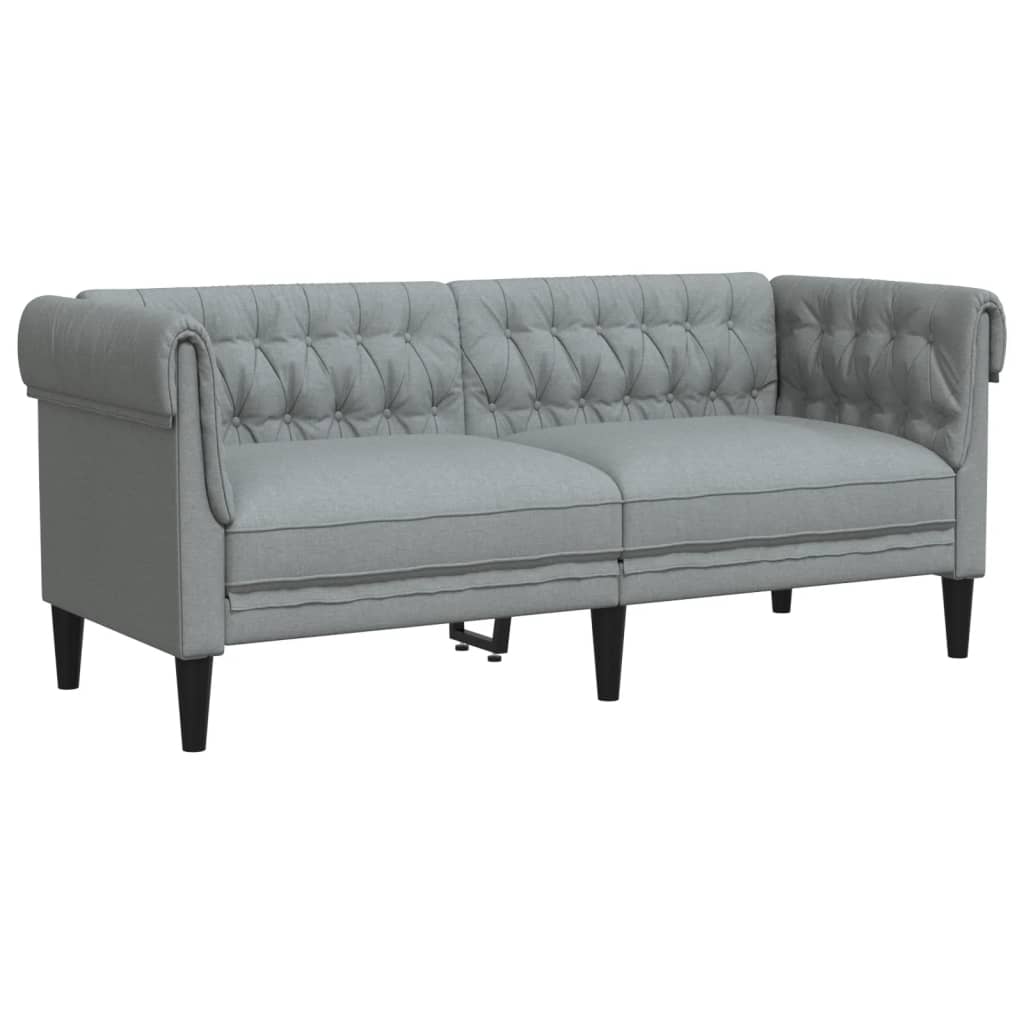 Set Di Divani 2 Pz Grigio Chiaro In Tessuto
