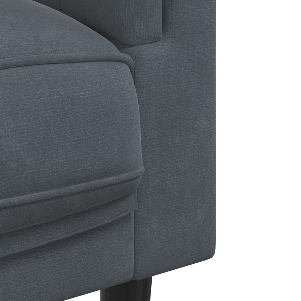 Set Di Divani 2 Pz Con Cuscini Grigio Scuro In Velluto - Image 3