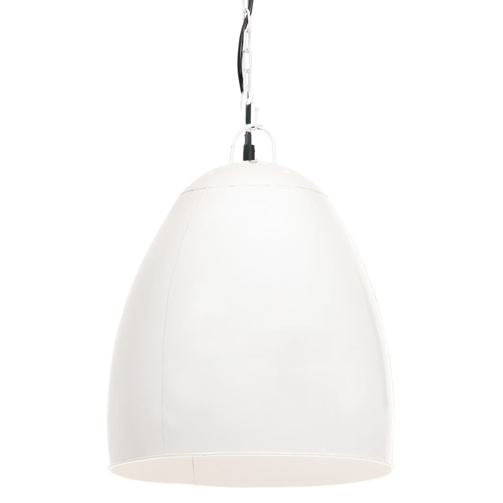 Lampada A Sospensione Industriale 25 W Bianca Rotonda 42 Cm E27