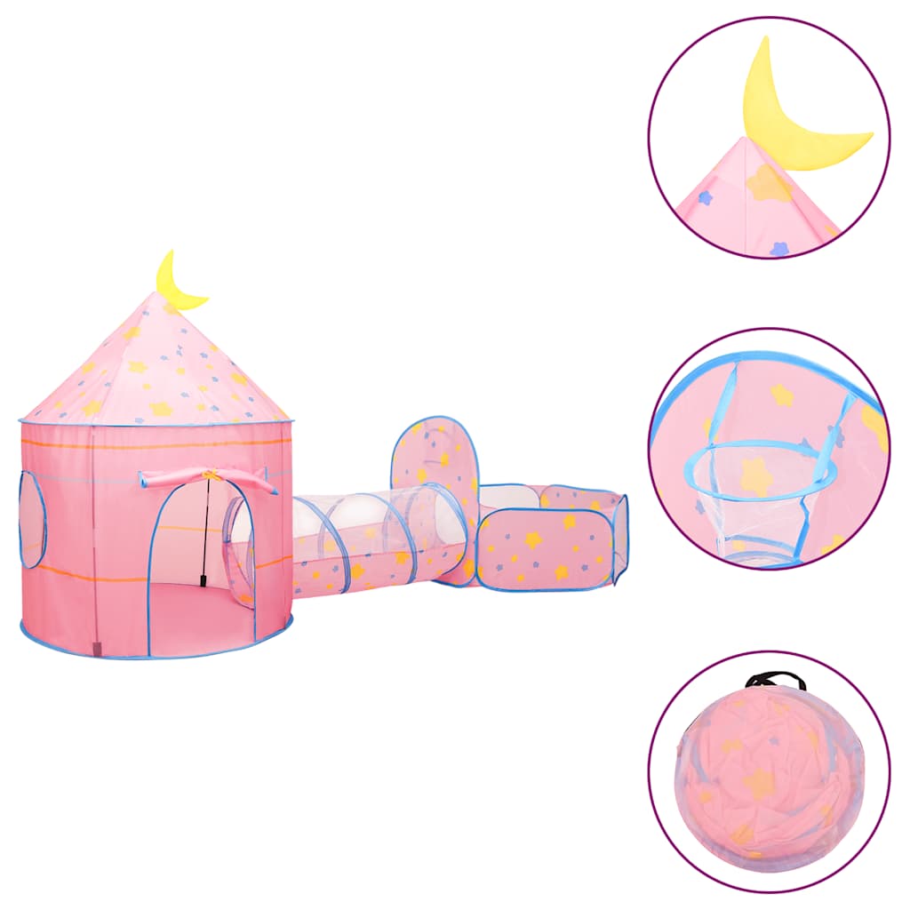 Tenda Da Gioco Per Bambini Rosa Con 250 Palline 301x120x128 cm - Image 2