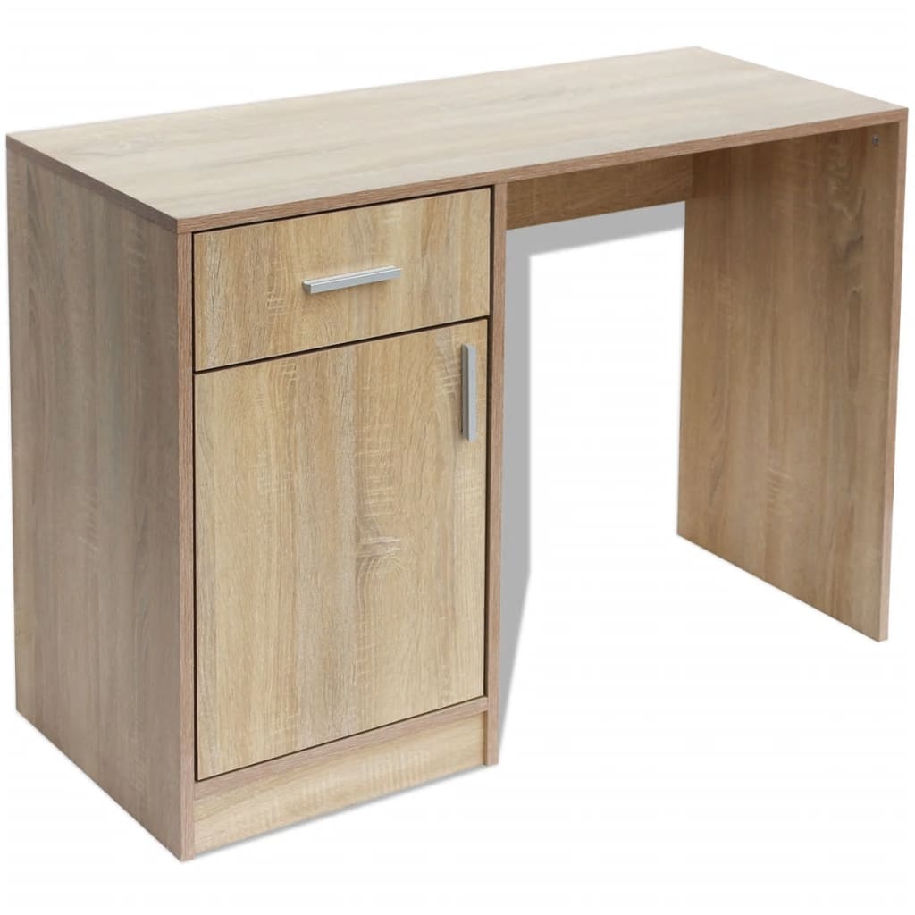 Scrivania Con Cassetti E Anta Rovere 100x40x73 cm