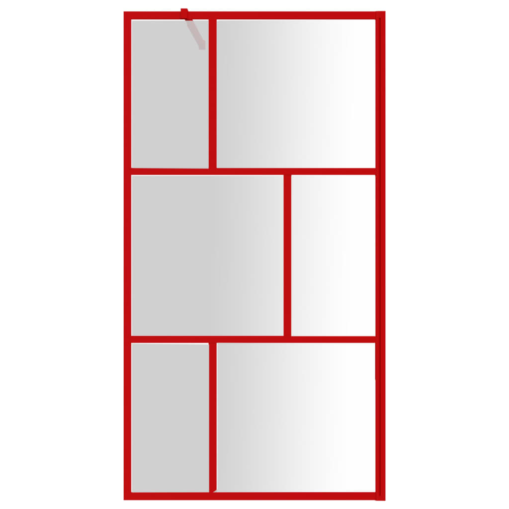 Parete Per Doccia WalK-In Vetro Trasparente Esg 115x195cm Rossa - Image 4