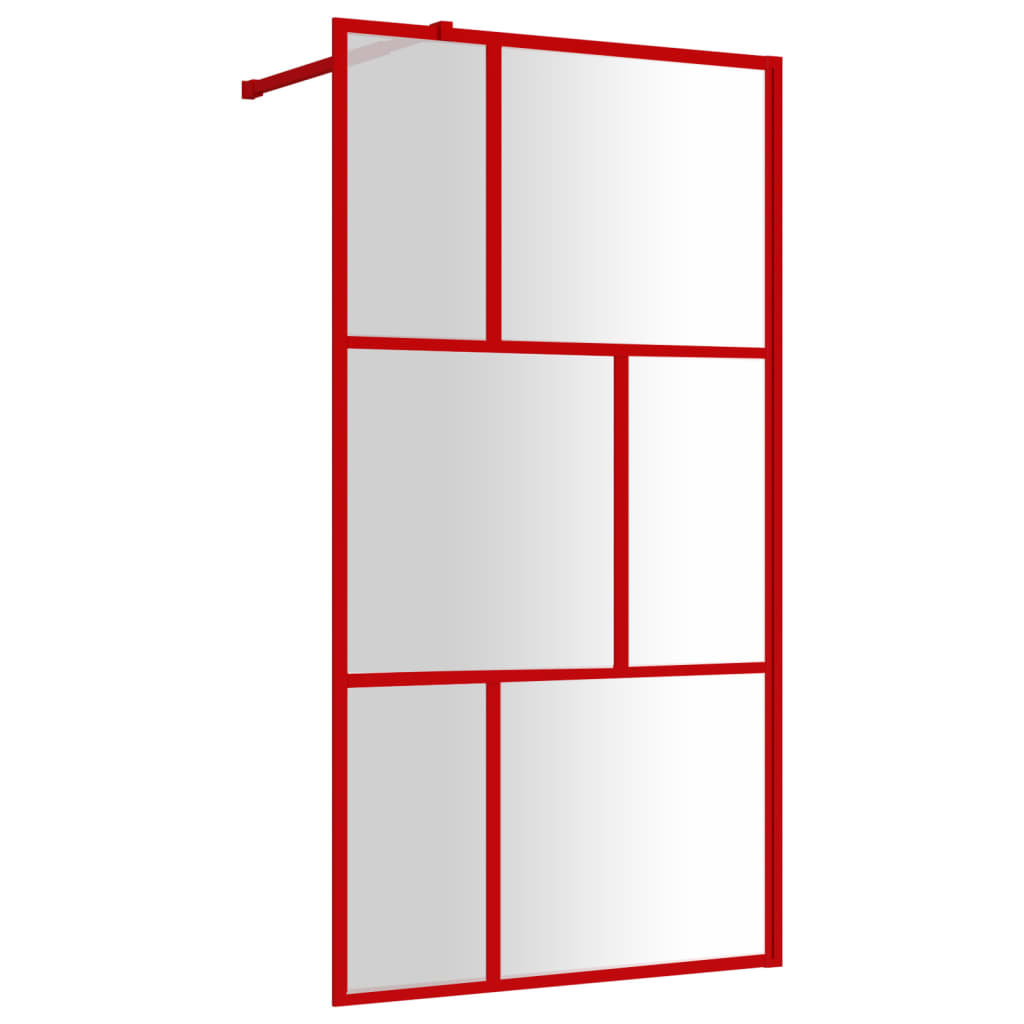 Parete Per Doccia WalK-In Vetro Trasparente Esg 115x195cm Rossa - Image 6