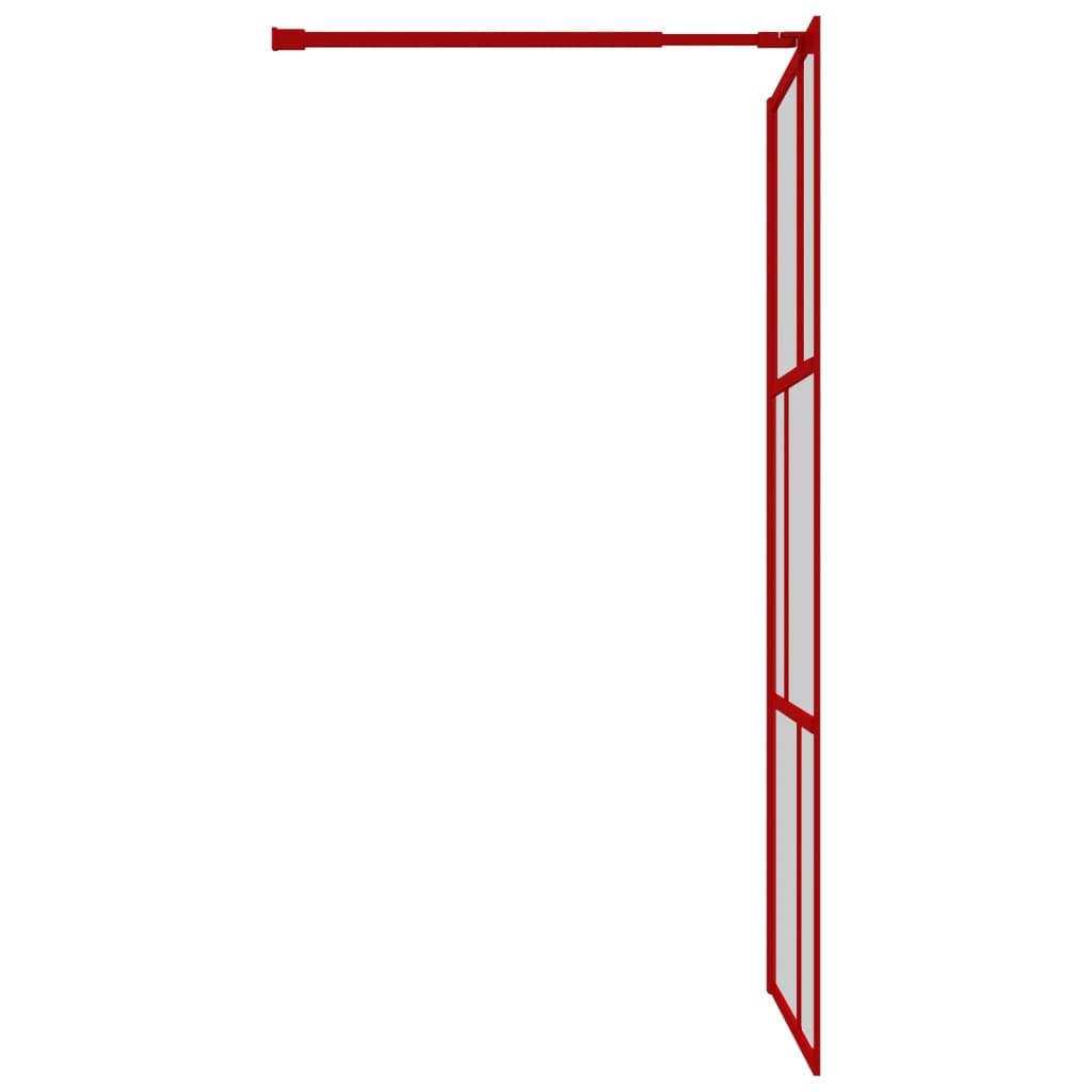 Parete Per Doccia WalK-In Vetro Trasparente Esg 115x195cm Rossa