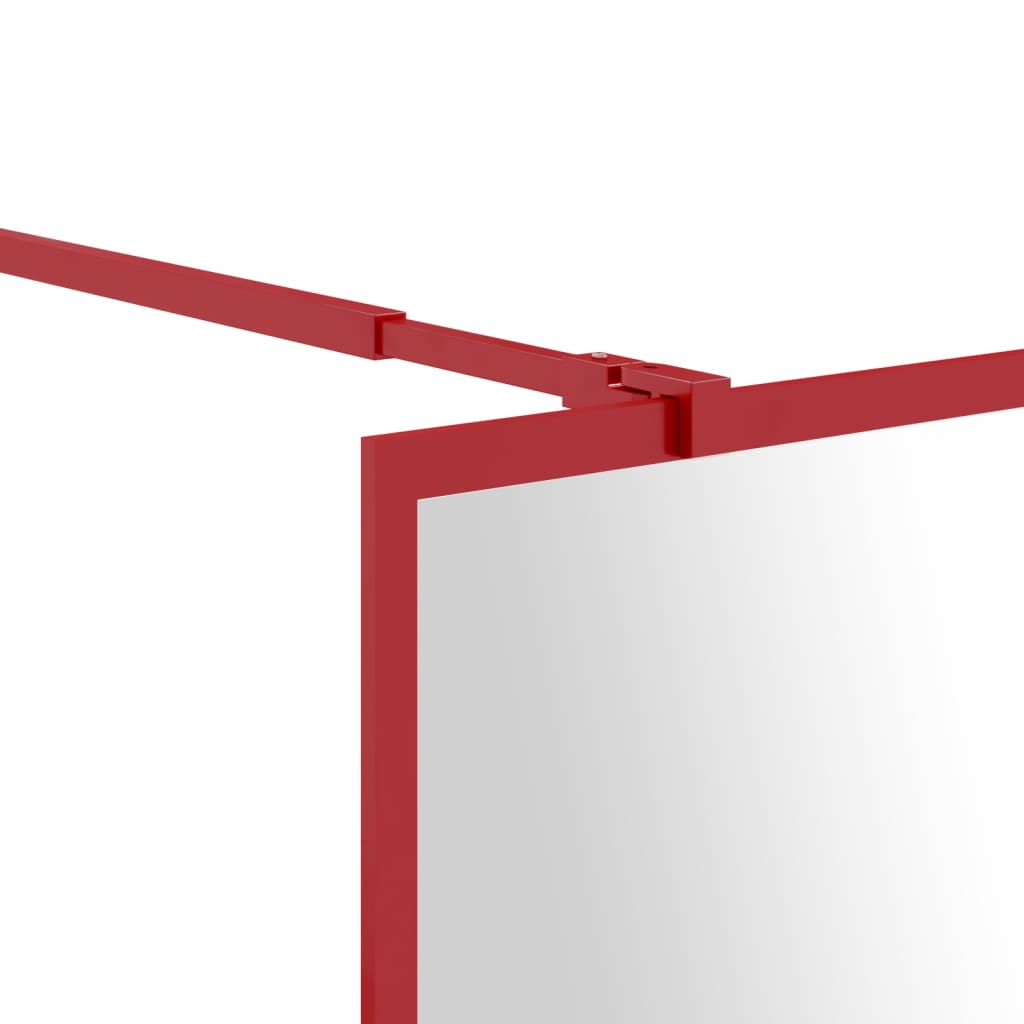 Parete Per Doccia WalK-In Vetro Trasparente Esg 115x195cm Rossa - Image 3