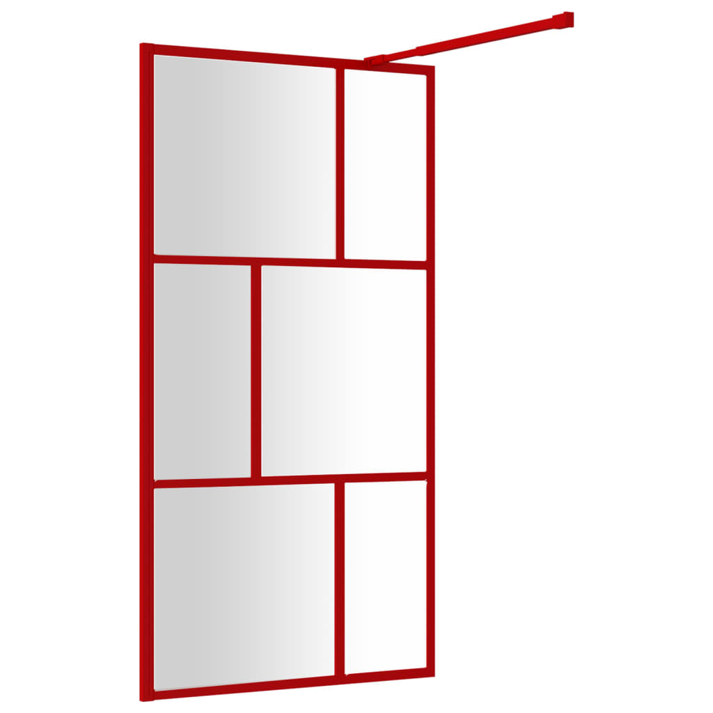 Parete Per Doccia WalK-In Vetro Trasparente Esg 115x195cm Rossa - Image 2