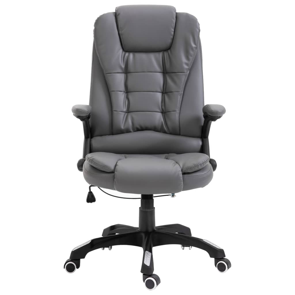 Sedia Da Ufficio Antracite In Similpelle - Image 4