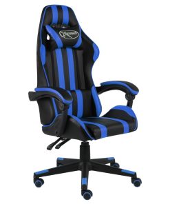 Sedia Da Gaming Nero E Blu In Similpelle