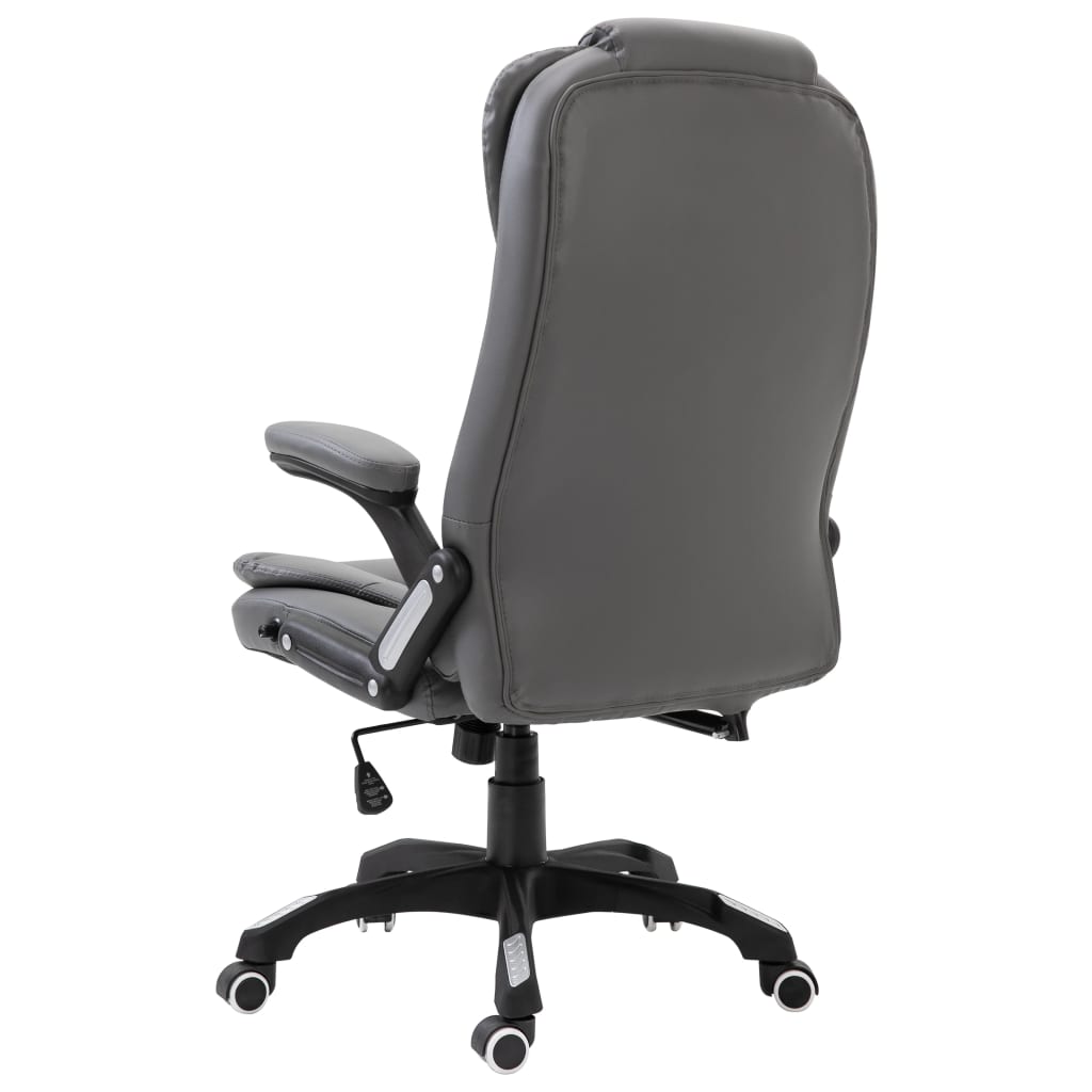 Sedia Da Ufficio Antracite In Similpelle - Image 3