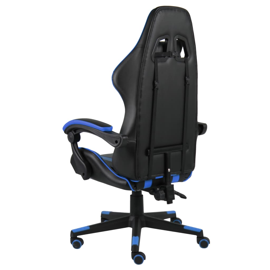 Sedia Da Gaming Nero E Blu In Similpelle - Image 5