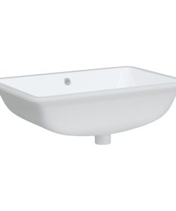Lavandino Da Bagno Bianco 60x40x21 Cm Rettangolare In Ceramica
