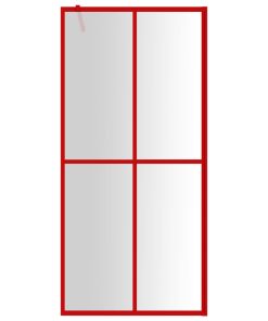 Parete Per Doccia WalK-In Vetro Trasparente Esg 100x195cm Rossa