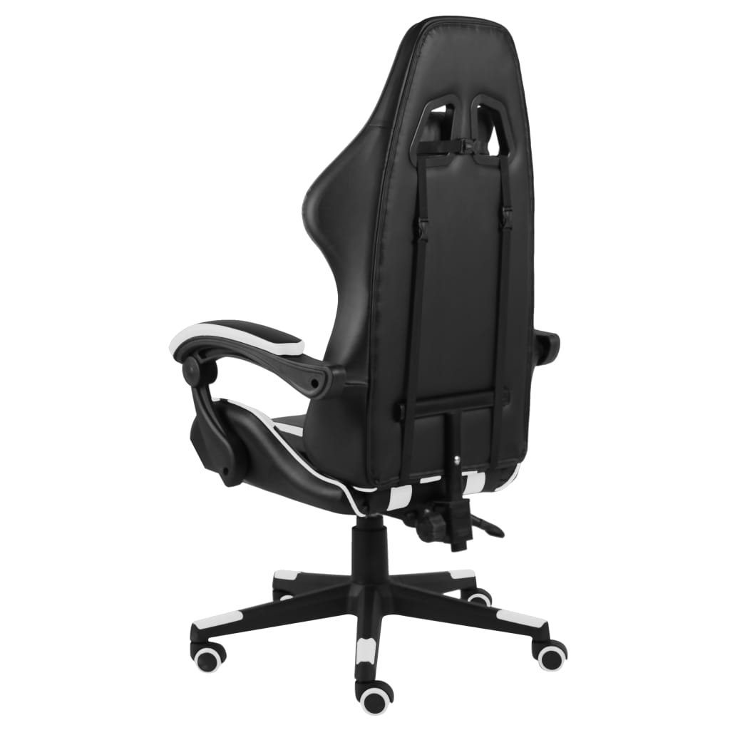 Sedia Da Gaming Nero E Bianco In Similpelle - Image 6