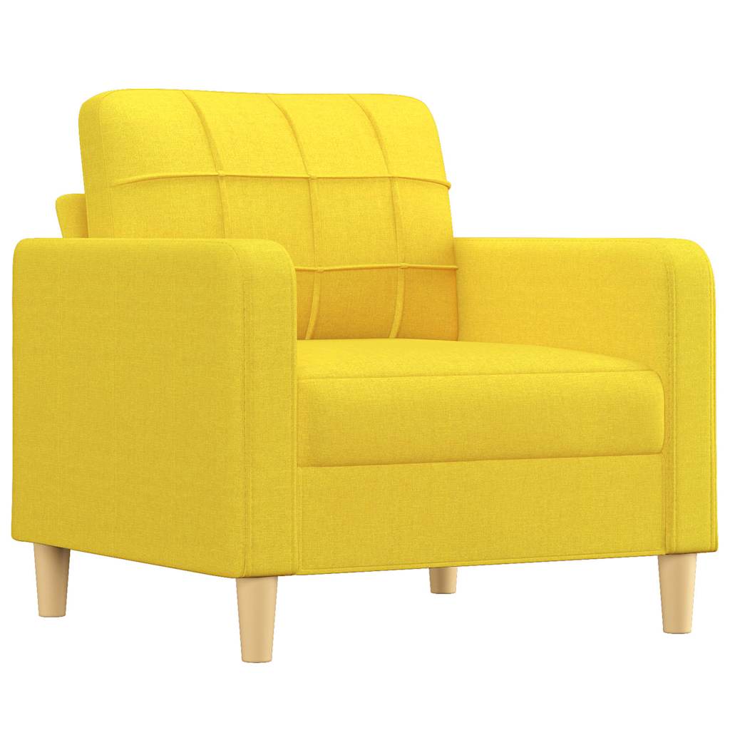 Poltrona Giallo Chiaro 60 Cm In Tessuto - Image 4
