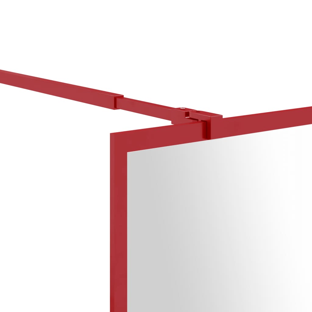 Parete Per Doccia WalK-In Vetro Trasparente Esg 100x195cm Rossa - Image 6