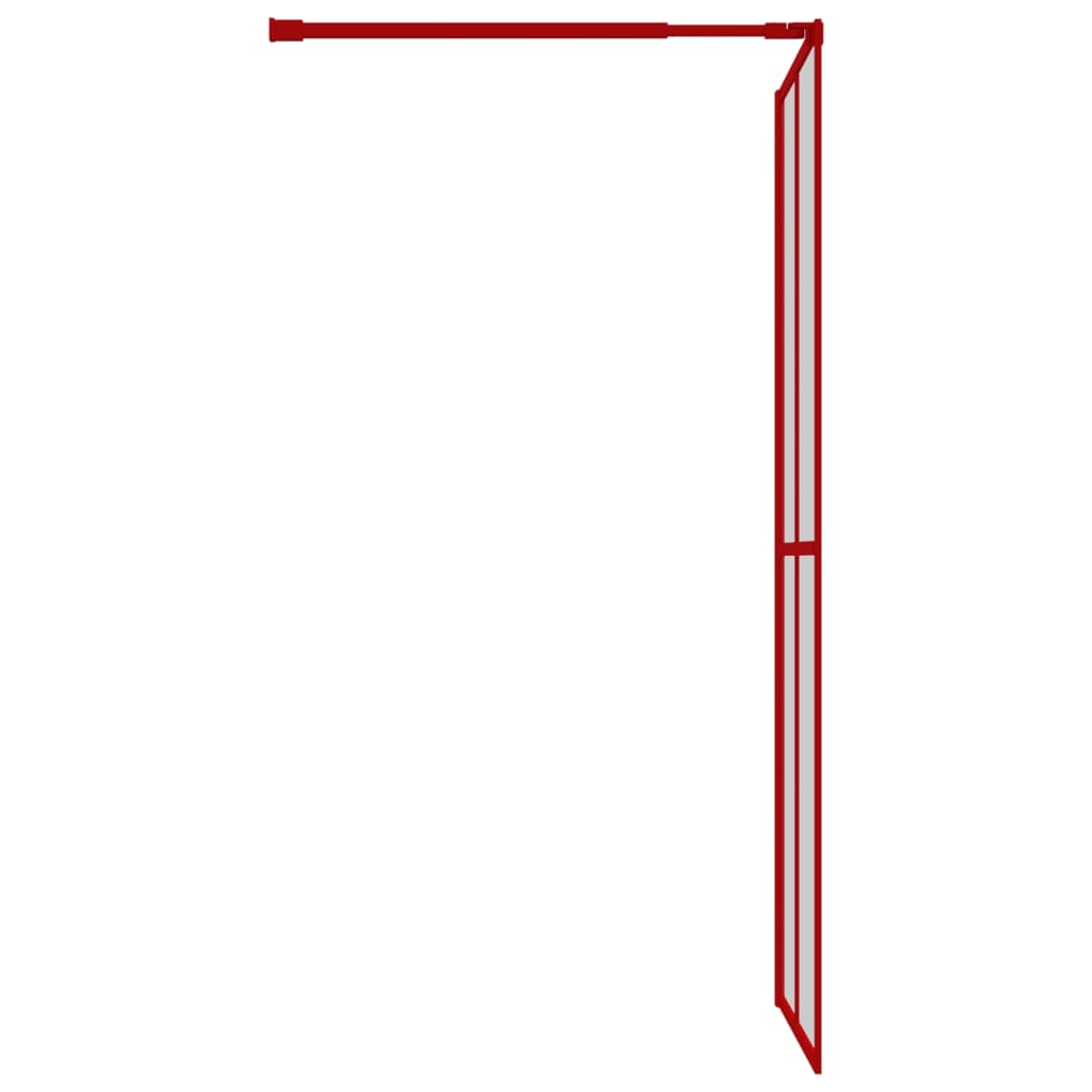 Parete Per Doccia WalK-In Vetro Trasparente Esg 100x195cm Rossa - Image 2
