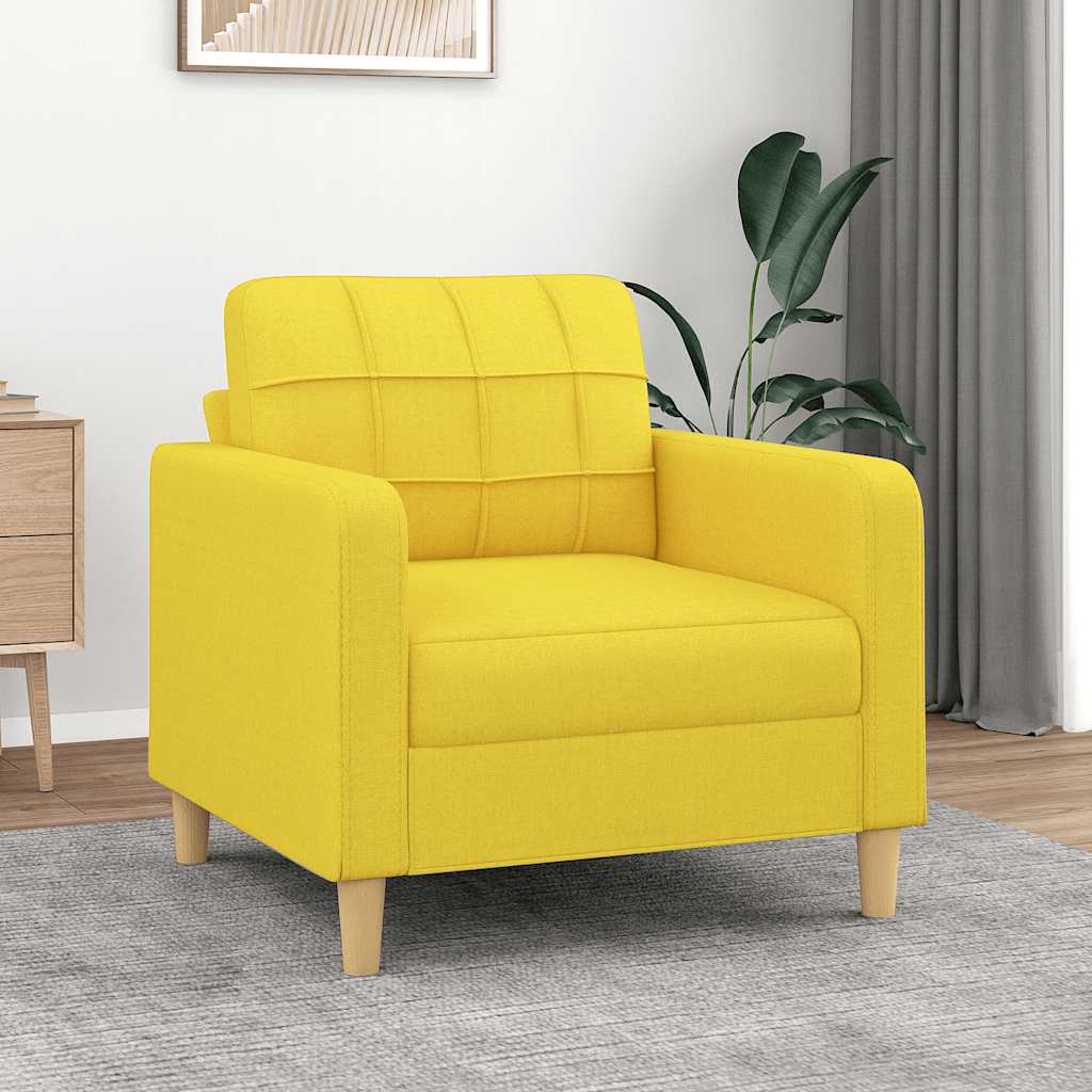 Poltrona Giallo Chiaro 60 Cm In Tessuto - Image 5