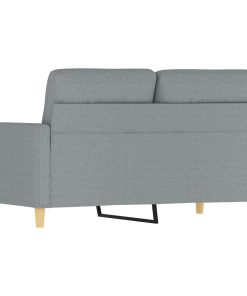 Divano A 2 Posti Grigio Chiaro 120 Cm In Tessuto