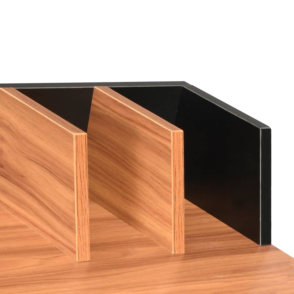 Scrivania Nera E Marrone 80x50x84 cm - Image 4