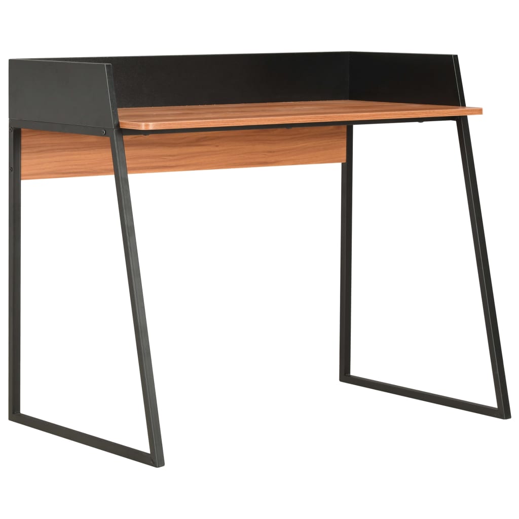 Scrivania Nera E Marrone 90x60x88 cm - Image 4
