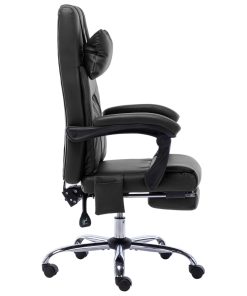 Sedia Da Ufficio Massaggiante Nera In Similpelle
