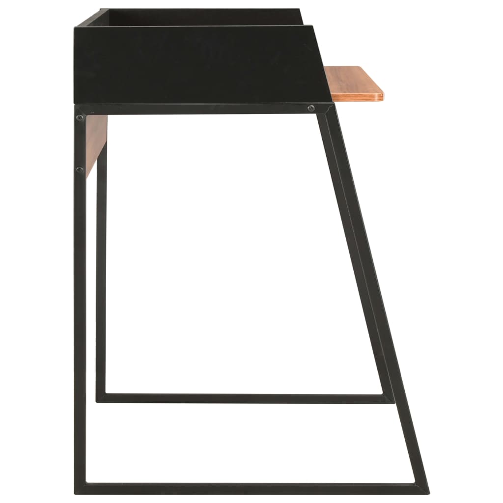 Scrivania Nera E Marrone 90x60x88 cm