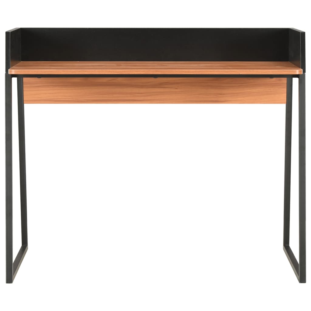 Scrivania Nera E Marrone 90x60x88 cm - Image 2