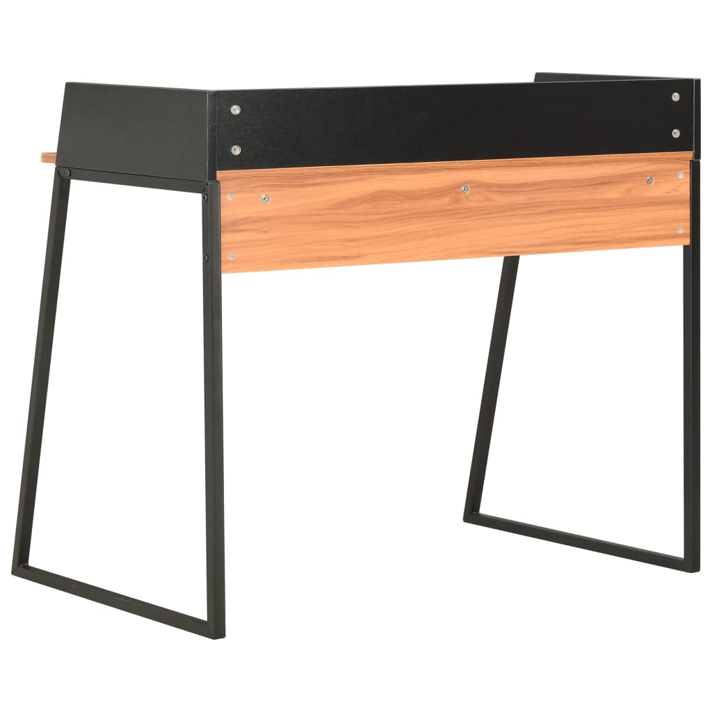 Scrivania Nera E Marrone 90x60x88 cm - Image 3