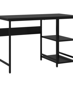 Scrivania Per Computer Nera 105x50x72 Cm In Mdf E Metallo