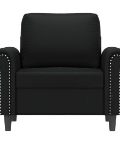 Poltrona Nera 60 Cm In Similpelle