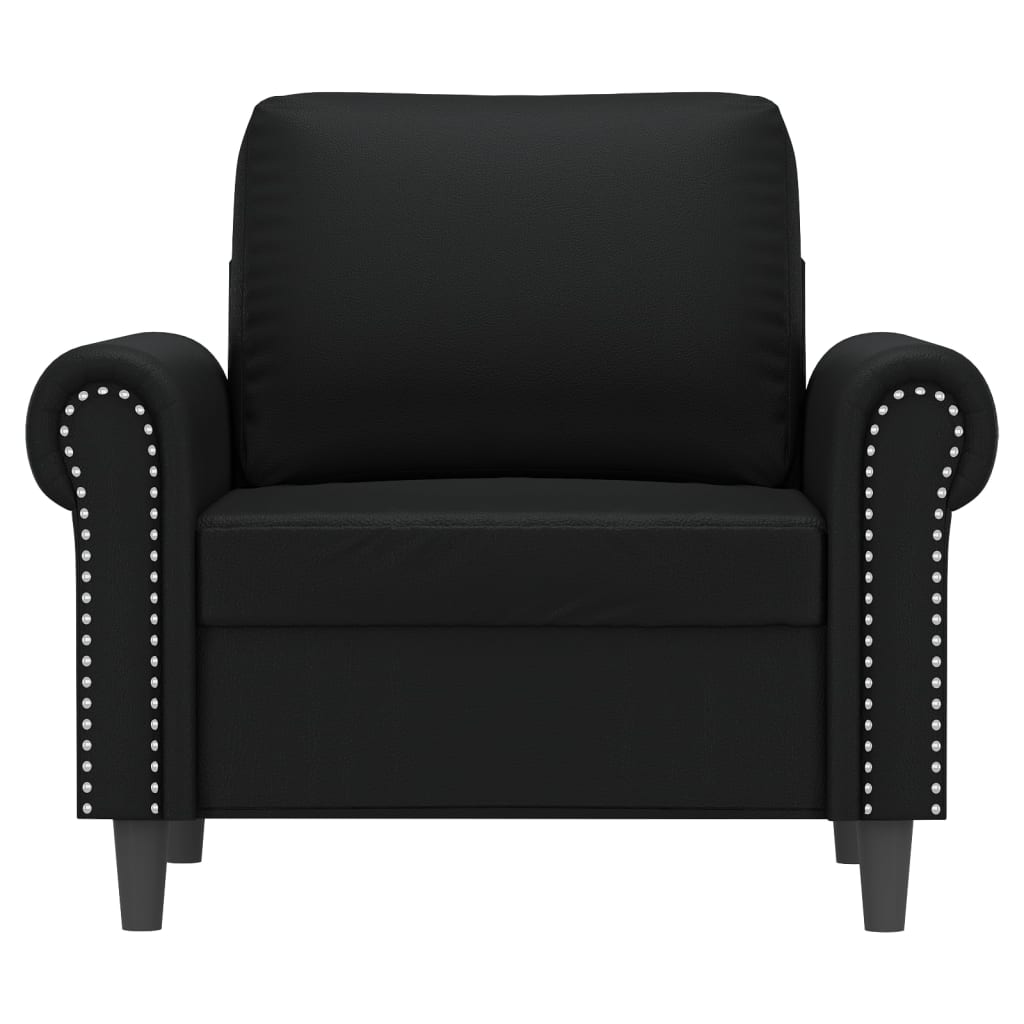 Poltrona Nera 60 Cm In Similpelle