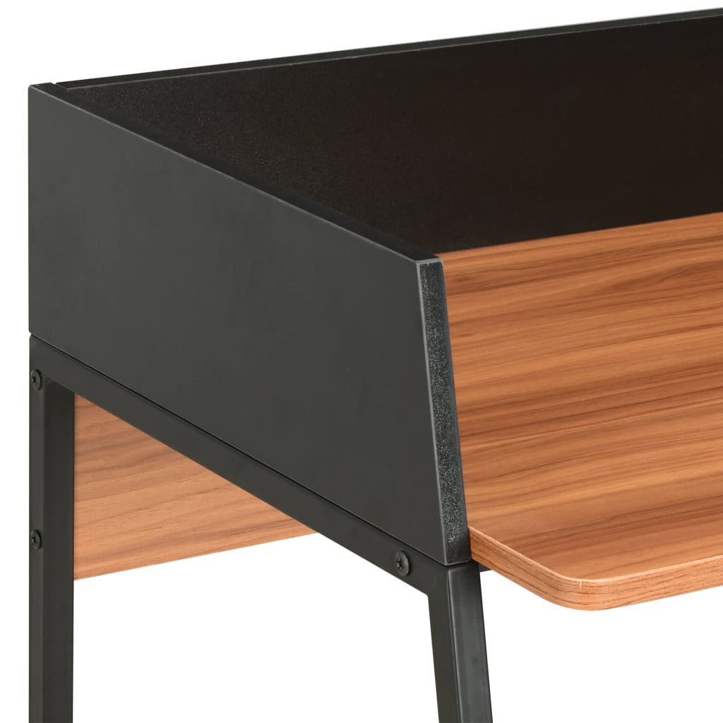Scrivania Nera E Marrone 90x60x88 cm - Image 5