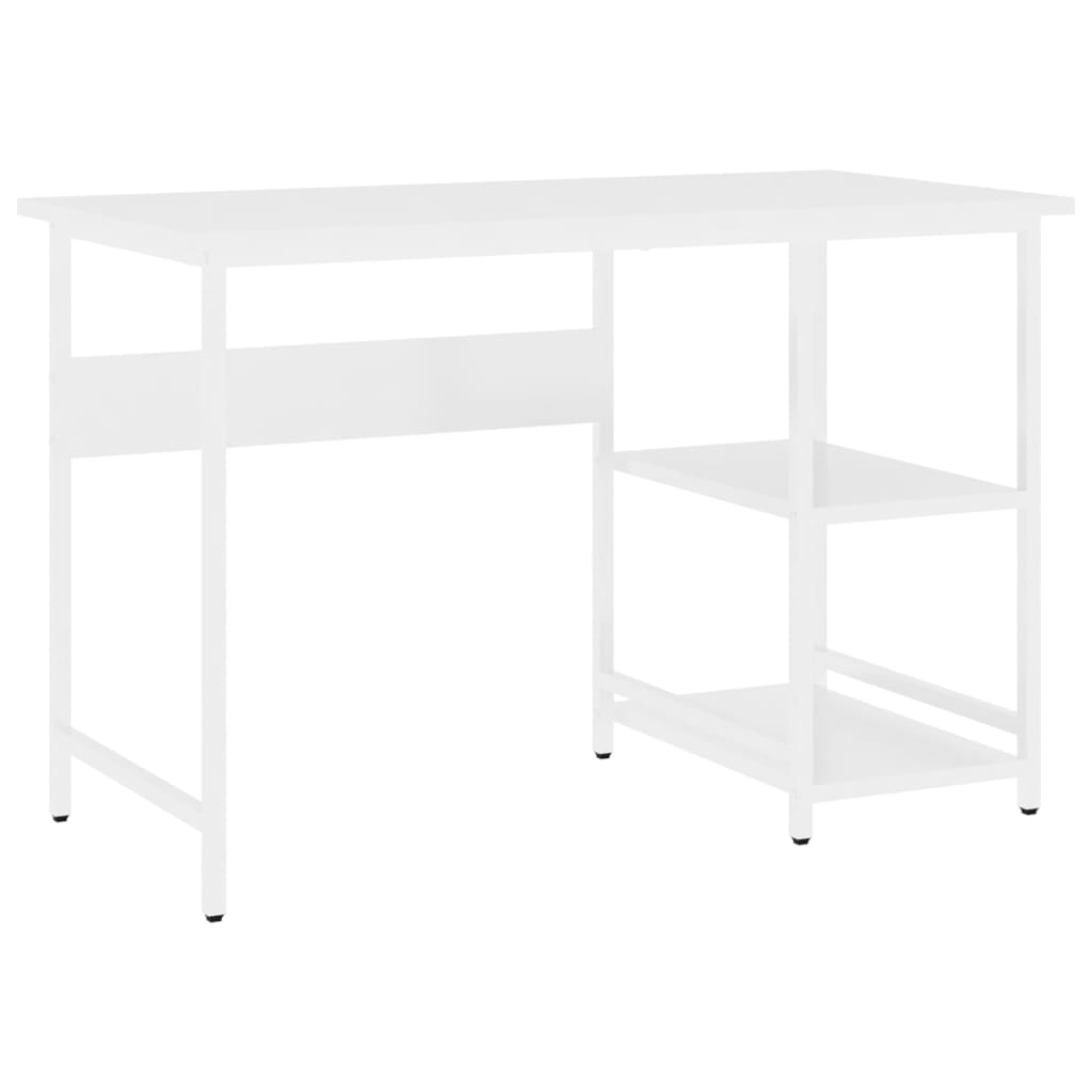 Scrivania Per Computer Bianca 105x50x72 Cm In Mdf E Metallo - Image 5