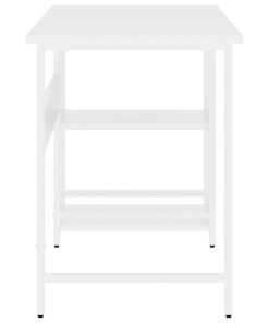 Scrivania Per Computer Bianca 105x50x72 Cm In Mdf E Metallo