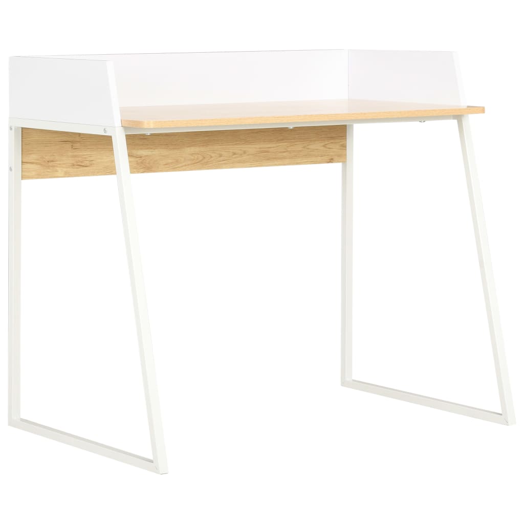 Scrivania Bianca E Rovere 90x60x88 cm - Image 2