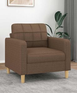 Poltrona Marrone 60 Cm In Tessuto