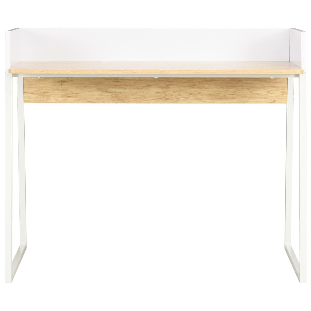 Scrivania Bianca E Rovere 90x60x88 cm
