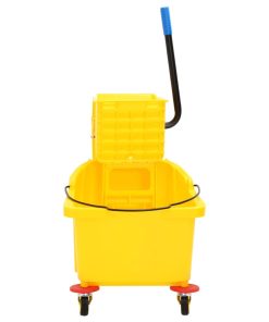 Secchio Mocio Con Strizzatoio E Ruote Giallo 36 L Polipropilene