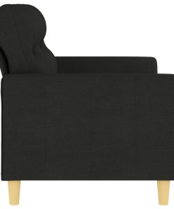 Divano A 2 Posti Nero 120 Cm In Tessuto