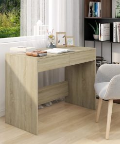 Scrivania Rovere Sonoma 101x50x76,5 Cm In Truciolato