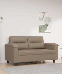 Divano A 2 Posti Cappuccino 140 Cm In Similpelle