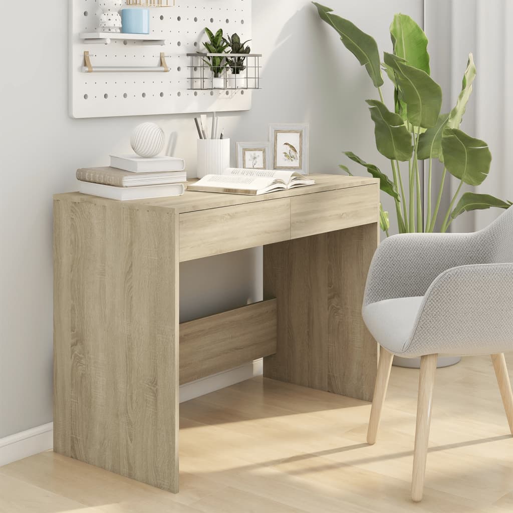 Scrivania Rovere Sonoma 101x50x76,5 Cm In Truciolato - Image 3