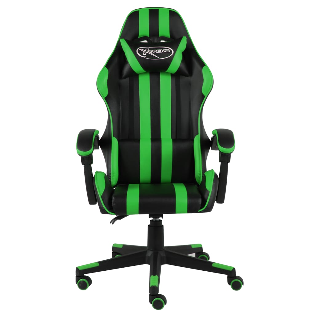 Sedia Da Gaming Nero E Verde In Similpelle