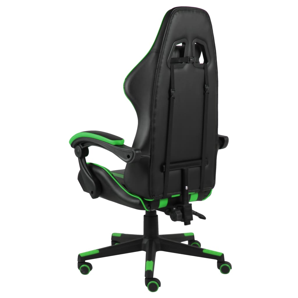 Sedia Da Gaming Nero E Verde In Similpelle - Image 2