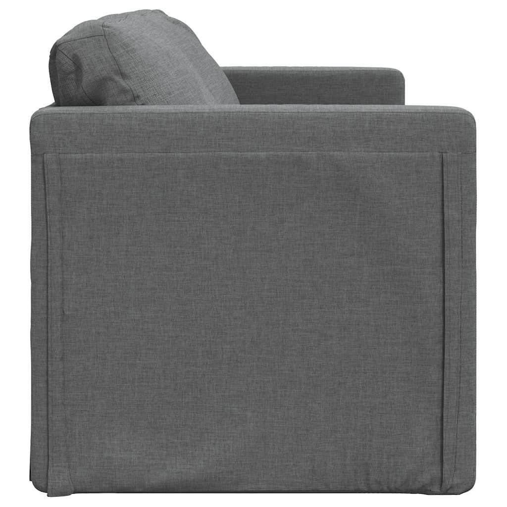 Divano Letto Da Terra 2 In 1 Grigio Scuro 112x174x55 Cm Tessuto - Image 6