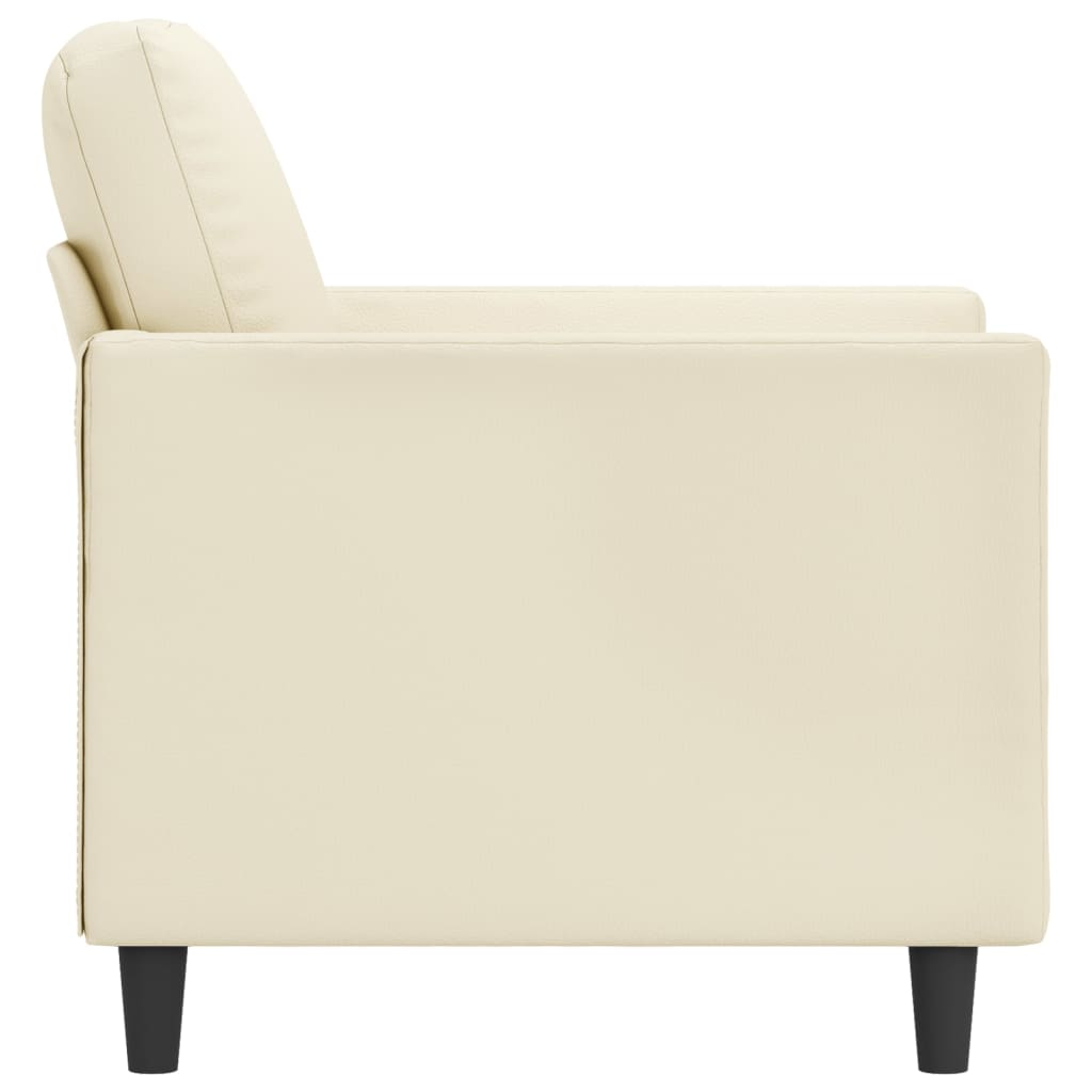 Poltrona Crema 60 Cm In Similpelle - Image 2